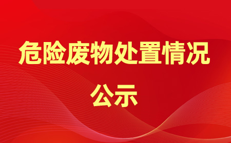 2023年危險廢物產(chǎn)生、處置情況公示