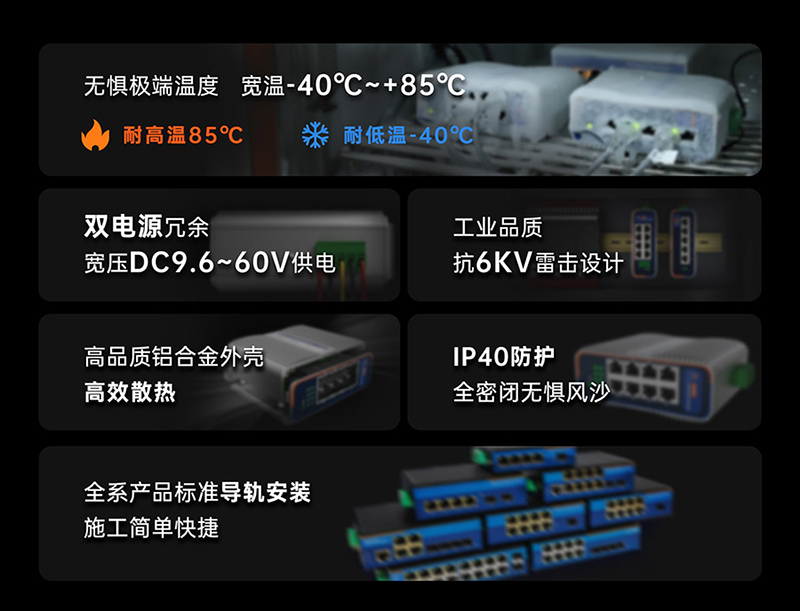 工業(yè)交換機(jī)與普通交換機(jī)的性能標(biāo)準(zhǔn)不同